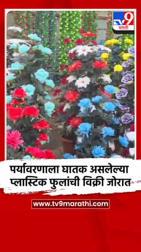 पर्यावरणाला घातक असलेल्या प्लास्टिक फुलांची विक्री जोरात