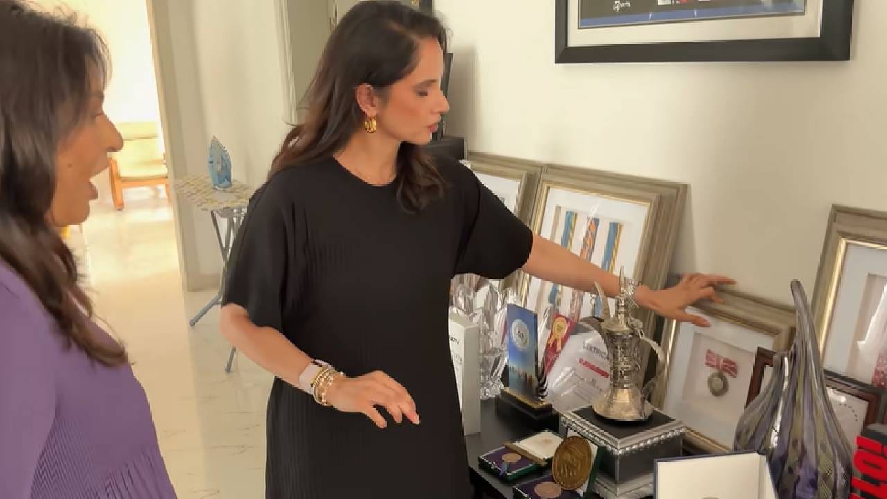 घरात सानियाने आपल्या पुरस्कार आणि उपलब्धी जतन करण्यासाठीही खास जागा तयार केली आहे. येथे तिचे अनेक पुरस्कार आणि आयुष्यातील खास आठवणींशी संबंधित वस्तू ठेवण्यात आल्या आहेत.
