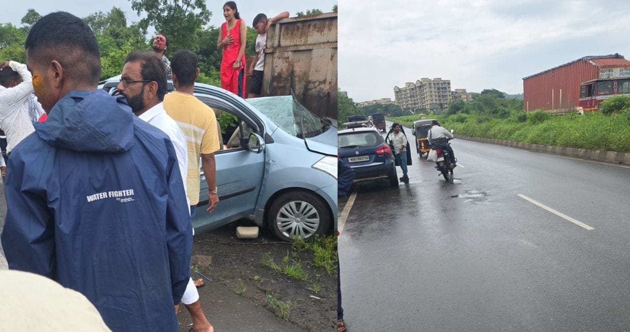 महाराष्ट्रात अपघाताची मालिका सुरू आहे. महाराष्ट्रातील विविध भागात अपघाताच्या घटना घडत आहे. त्यामुळे रस्ते सुरक्षेचा प्रश्न ऐरणीवर आला आहे. मुंबई-नाशिक महामार्गावरील शहापूर तालुक्यातील आटगावजवळ दोन वर्षांपूर्वी जळालेल्या उभ्या ट्रकला कारने मागून जोरदार धडक दिली.