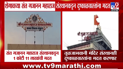 शेतकऱ्यांसाठी मंदिर संस्थानांचा मदतीचा हात; शेगाव आणि तुळजापूर....