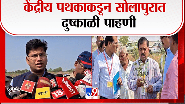 सोलापूरमध्ये दुष्काळाची भीषण स्थिती! 10 तालुक्यांत केंद्रीय पथकाची पाहणी, खरीप पिकांचे मोठे नुकसान
