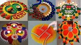 Dussehra : 'या' सुंदर पण सोप्या रांगोळ्यांशिवाय दसरा अपूर्ण, वाढेल दाराची शोभा