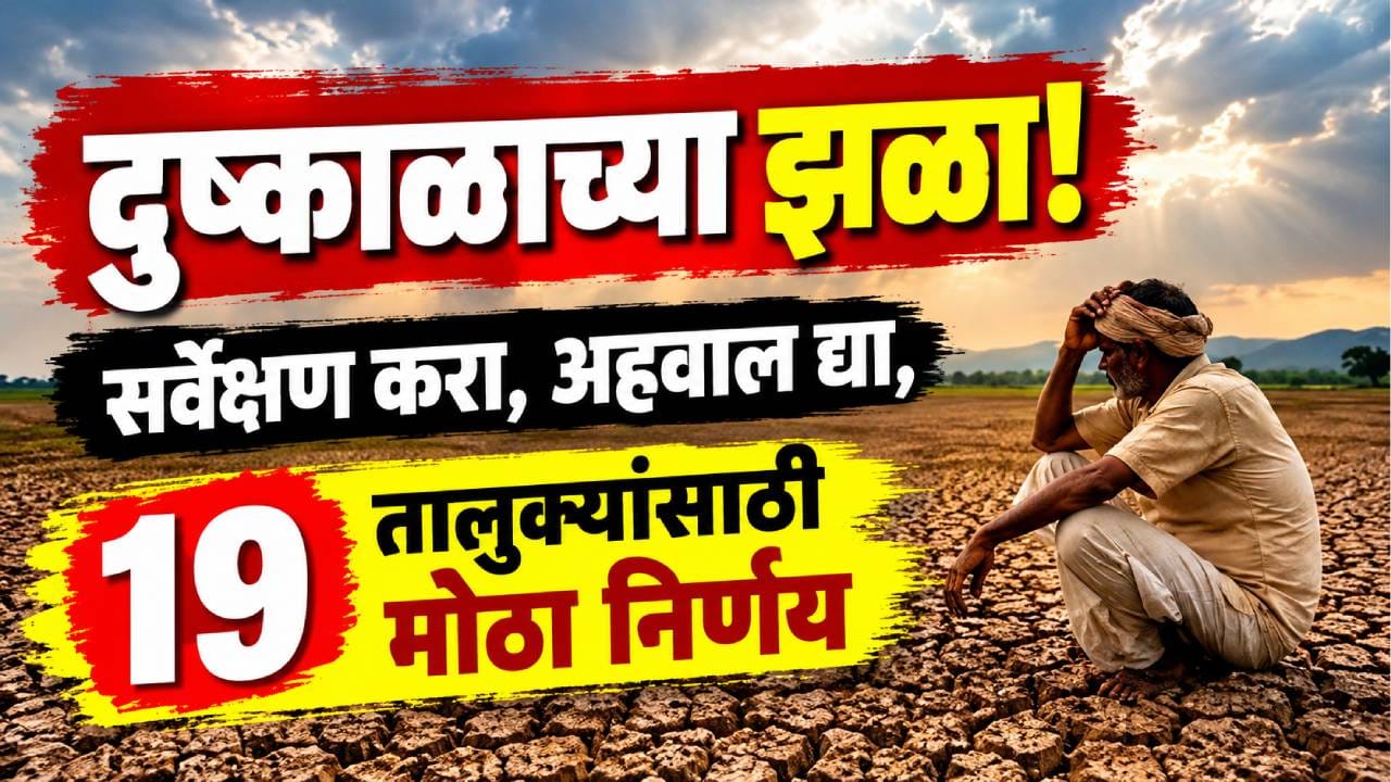 तातडीने सर्वेक्षण करून अहवाल द्या, त्या 19 तालुक्यांसाठी सरकारचा महत्त्वाचा आदेश; दुष्काळाबाबत मोठा निर्णय! तातडीने सर्वेक्षण करून अहवाल द्या, त्या 19 तालुक्यांसाठी सरकारचा महत्त्वाचा आदेश; दुष्काळाबाबत मोठा निर्णय!