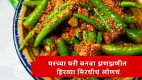 Green Chili Pickle : घरीच हिरव्या मिरचीचं लोणचं बनवण्याची झटपट रेसिपी; बघताच क्षणी तोंडाला सुटेल पाणी