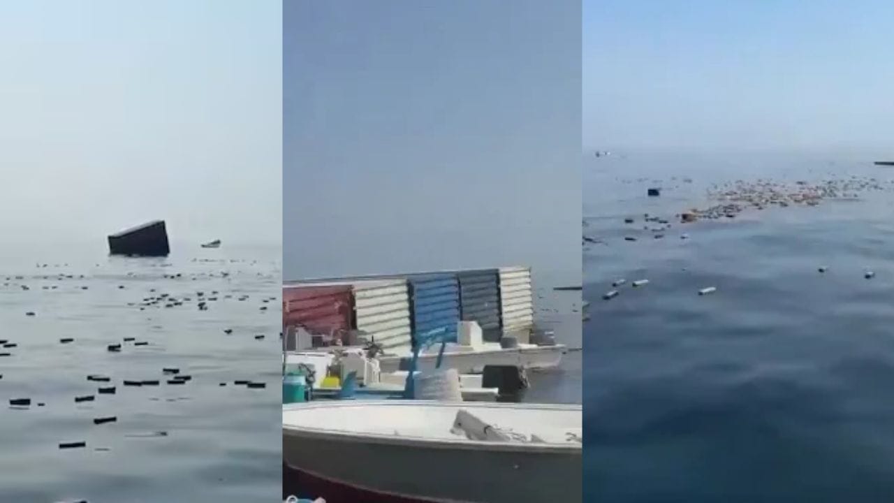 होर्मुजच्या पाण्यावर तरंगतायत आयफोन्स, होर्मुज खाडीत भयंकर स्फोट, धक्कादायक व्हिडीओ.. होर्मुजच्या पाण्यावर तरंगतायत आयफोन्स, होर्मुज खाडीत भयंकर स्फोट, धक्कादायक व्हिडीओ..
