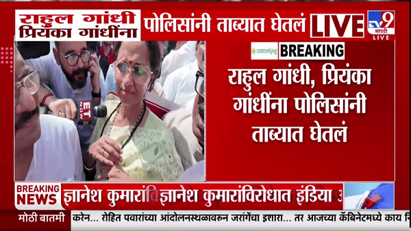 इंडिया आघाडीतचं तीव्र आंदोलन! राहुल गांधी, प्रियंका गांधींना पोलिसांनी ताब्यात घेतलं