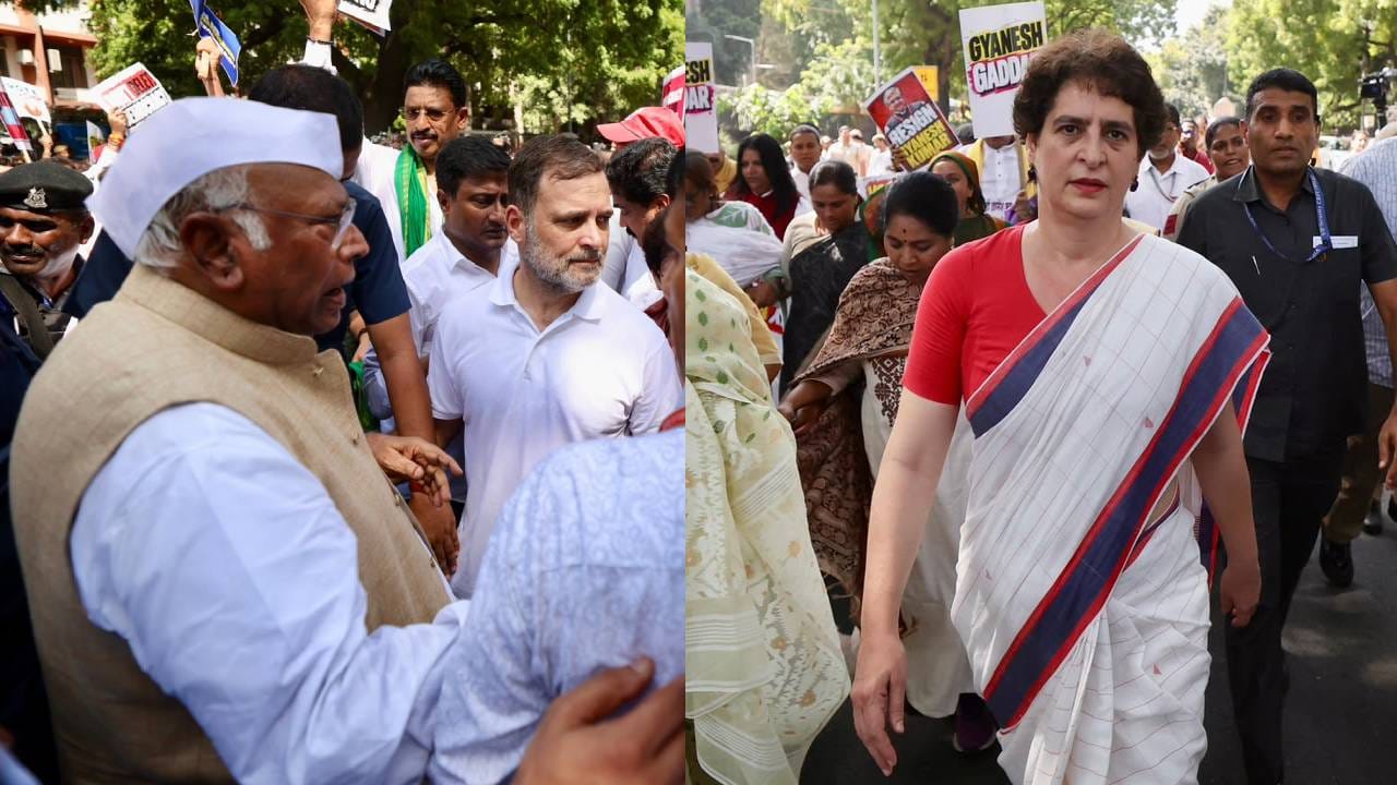 राहुल गांधींनी यावेळी सांगितलं की, ३०० खासदार निवडणूक आयुक्तांना भेटू इच्छितात.  पण पोलिस आम्हाला अडवत आहेत. पोलिस आम्हाला धमकावत आहेत, याचं कारण काय? 