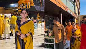 Kathavachak Jaya Kishori : साधं, सोज्वळ सौंदर्य, मंदिरात पिवळ्या साडीवर आलेल्या जया किशोरी यांचा लूक ठरला चर्चेचा विषय