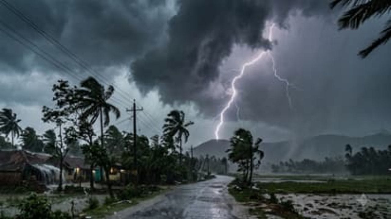 20 ऑक्टोबर रोजी रायगड, पुणे, सातारा, बीड आणि परभणी जिल्ह्यांत तुरळक ठिकाणी हलका ते मध्यम पाऊस पडण्याची शक्यता आहे. रत्नागिरी, सिंधुदुर्ग, कोल्हापूर, सांगली, सोलापूर, धाराशिव, लातूर, नांदेड आणि साताऱ्याच्या घाट परिसरातही वादळी पावसाचा अंदाज आहे.