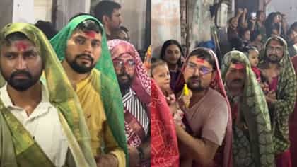 या गावात नवरात्रीत पुरूष साडी नेसून करतात गरबा.