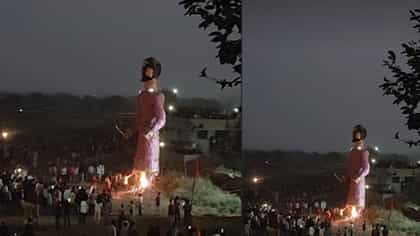 रावण जळतोय की लोकांना जाळतोय? रावणातून रॉकेट्स सुटताच मैदानात.........
