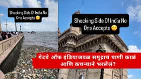 Viral Video : मुंबईच्या गेटवे ऑफ इंडियाजवळ समुद्रात कचऱ्याचा ढीग? Viral Video ने उडवली खळबळ