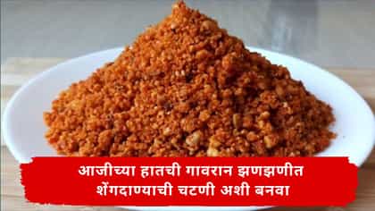 आजीच्या हातची गावरान झणझणीत शेंगदाण्याची चटणी अशी बनवा.