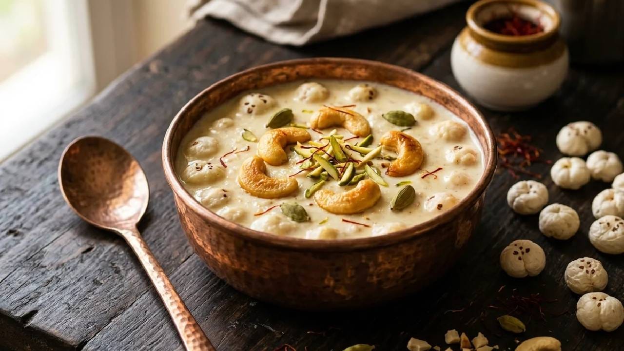 दिवस आठवा : राजगिरा थालीपीठ, भगर-बटाटा रस्सा, फळे-मखाणे, शिंगाडा पुरी-पनीर भाजी