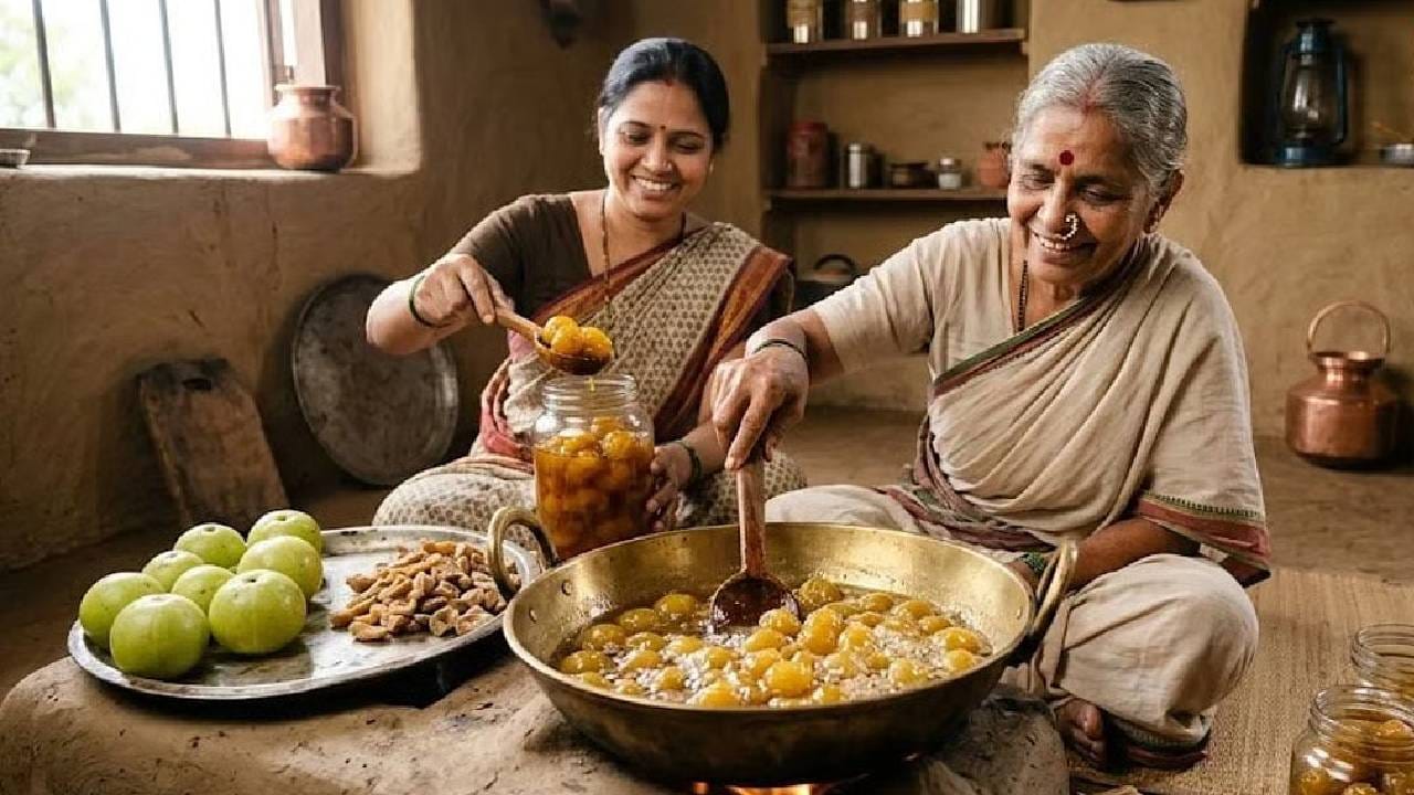 कृती: अर्धा किलो आवळा धुवून कोरड्या कापडाने पुसून घ्या. गॅसवर एका भांड्यात पाणी घालून त्यात थोडे मीठ टाका, झाकण ठेवून उकळू द्या. पाणी उकळल्यावर त्यात आवळा घालून मध्यम आचेवर १५ ते २० मिनिटे शिजवा. वाफेवर शिजवण्याऐवजी अशाप्रकारे पाण्यात शिजवल्याने राजगिऱ्याचा तिखटपणा बऱ्याच अंशी कमी होतो. राजगिरा मधोमध तडकून त्याची साल एका थराप्रमाणे वेगळी होईपर्यंत शिजवा आणि नंतर चाळणीत काढून घ्या. शिजवलेले पाणी फेकून देऊ नका आणि त्याचा वापर सांबार, रसम किंवा समसा मध्ये करा.