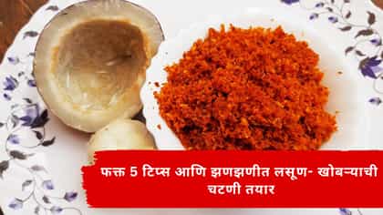 फक्त 5 टिप्स आणि झणझणीत लसूण- खोबऱ्याची चटणी तयार.