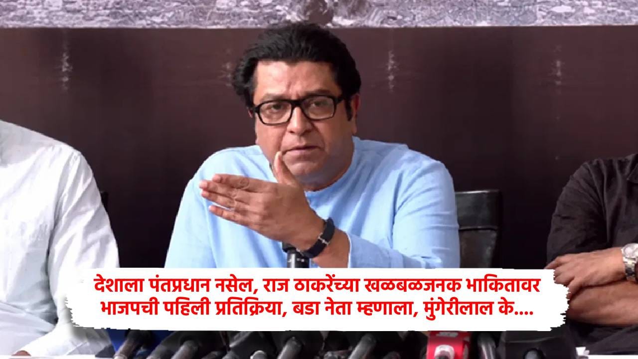 देशाला पंतप्रधान नसेल, राज ठाकरेंच्या खळबळजनक भाकितावर भाजपची पहिली प्रतिक्रिया, बडा नेता म्हणाला, मुंगेरीलाल के.... देशाला पंतप्रधान नसेल, राज ठाकरेंच्या खळबळजनक भाकितावर भाजपची पहिली प्रतिक्रिया, बडा नेता म्हणाला, मुंगेरीलाल के....