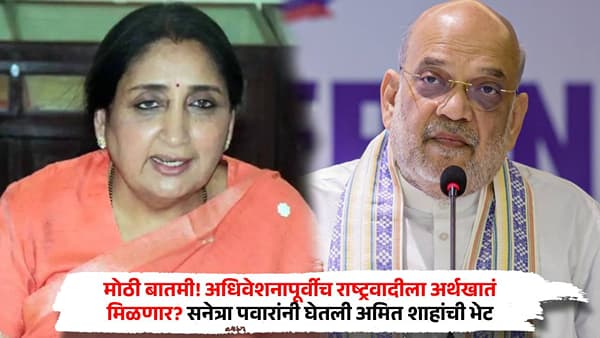 मोठी बातमी! अधिवेशनापूर्वीच राष्ट्रवादीला अर्थखातं मिळणार? सुनेत्रा पवारांनी घेतली अमित शाहांची भेट, नेमकं काय घडलं?