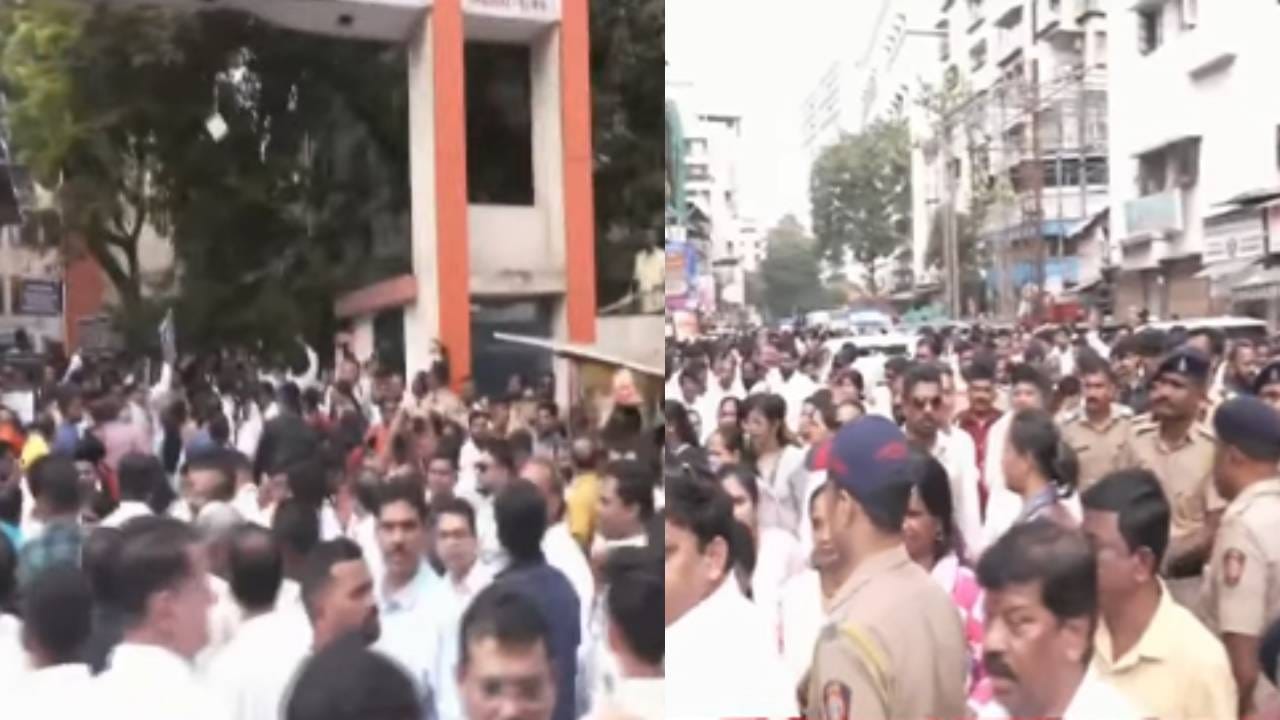 Pradeep Purnekar Case Thane : ठाण्यात हायहोल्टेज ड्रामा, शिंदे-ठाकरे गट आमने सामने Pradeep Purnekar Case Thane : ठाण्यात हायहोल्टेज ड्रामा, शिंदे-ठाकरे गट आमने सामने