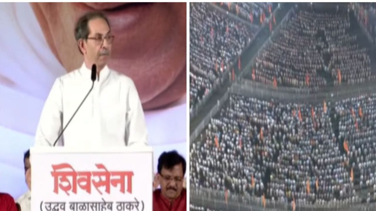 Uddhav Thackeray: साबरमतीत तुमचा जो बाप बसलाय त्याला... उद्धव ठाकरेंनी फडणवीसांवर तोफ डागली, शिवतीर्थावरून खुलं आव्हान! Uddhav Thackeray: साबरमतीत तुमचा जो बाप बसलाय त्याला... उद्धव ठाकरेंनी फडणवीसांवर तोफ डागली, शिवतीर्थावरून खुलं आव्हान!
