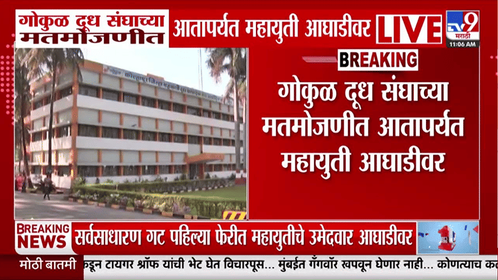 गोकुळ दूध संघाच्या निवडणुकीत मतमोजणीला सुरुवात, महायुतीची आघाडी गोकुळ दूध संघाच्या निवडणुकीत मतमोजणीला सुरुवात, महायुतीची आघाडी