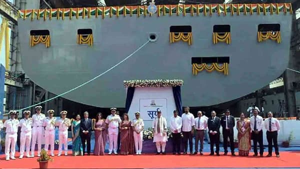Indian Navy : INS सूर्य लॉन्च, स्वदेशी सपोर्ट शिपमुळे खोल समुद्रात गेम बदलणार, आता भारतीय युद्धनौका..