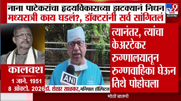नाना पाटेकरांचे हृदयविकाराच्या झटक्यानं मात्र निधन मध्यरात्री काय घडलं होतं? डॉक्टरांनी सर्व सांगितलं