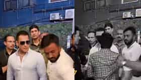 Salman Khan : सलमान खानला भेटण्यासाठी धावला फॅन, बॉडीगार्डचं वागणं पाहून नेटकरी संतापले; Video