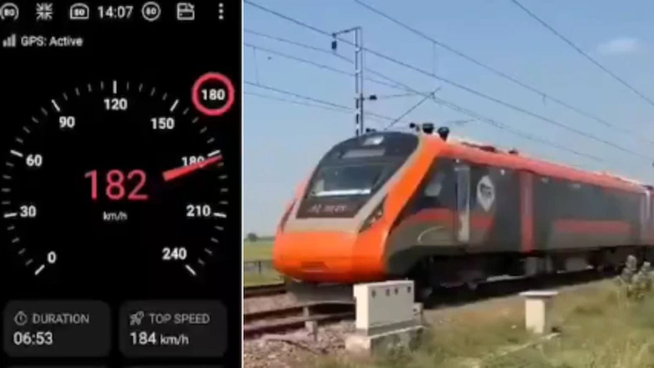 Vande Bharat Express ने गाठला ताशी 180 km चा वेग, कुठे घडली घटना ? Vande Bharat Express ने गाठला ताशी 180 km चा वेग, कुठे घडली घटना ?